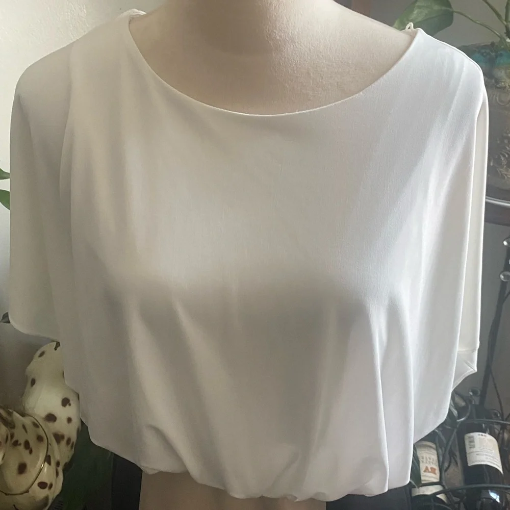 London Times White and Black Colorblock Midi Dress Size 8 - Picture 2 of 5